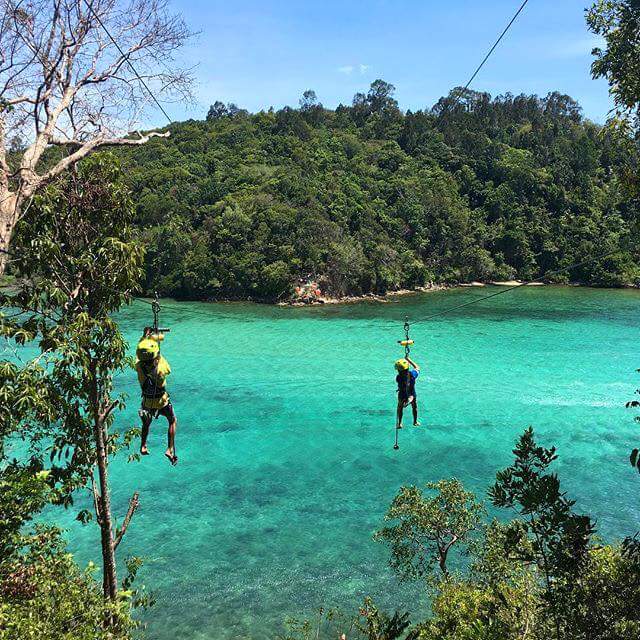 Flying Fox From Pulau Gaya To Pulau Sapi Steemit