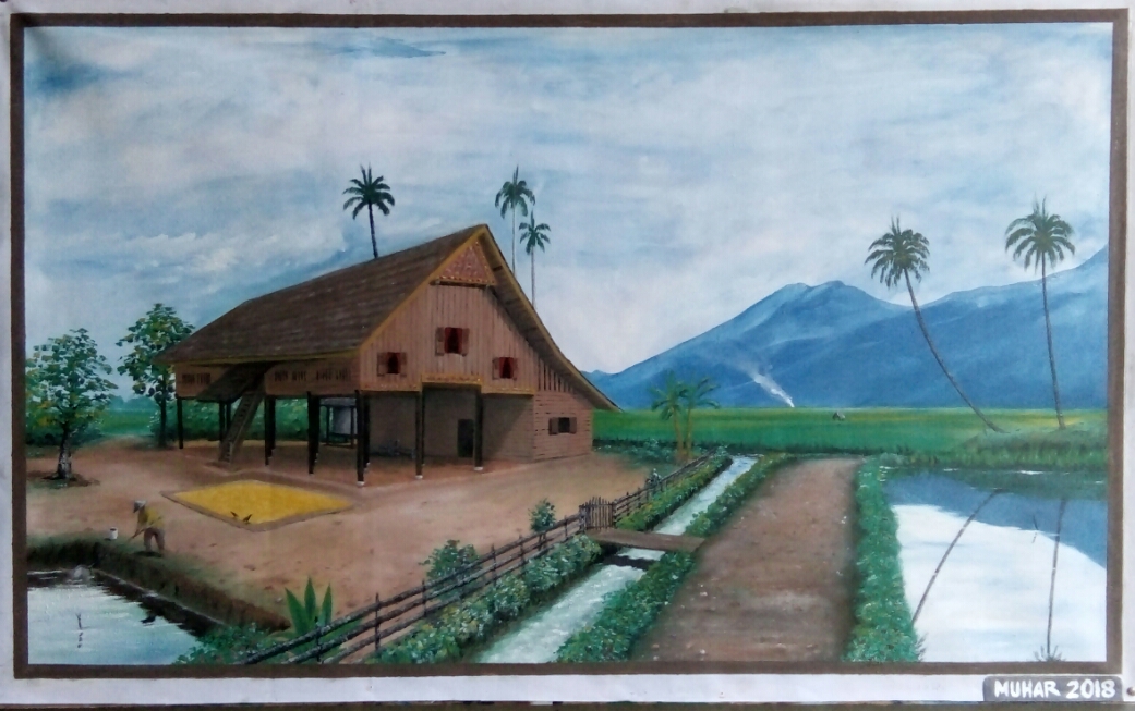 Lukisan  Rumah Kampung Cikimm com