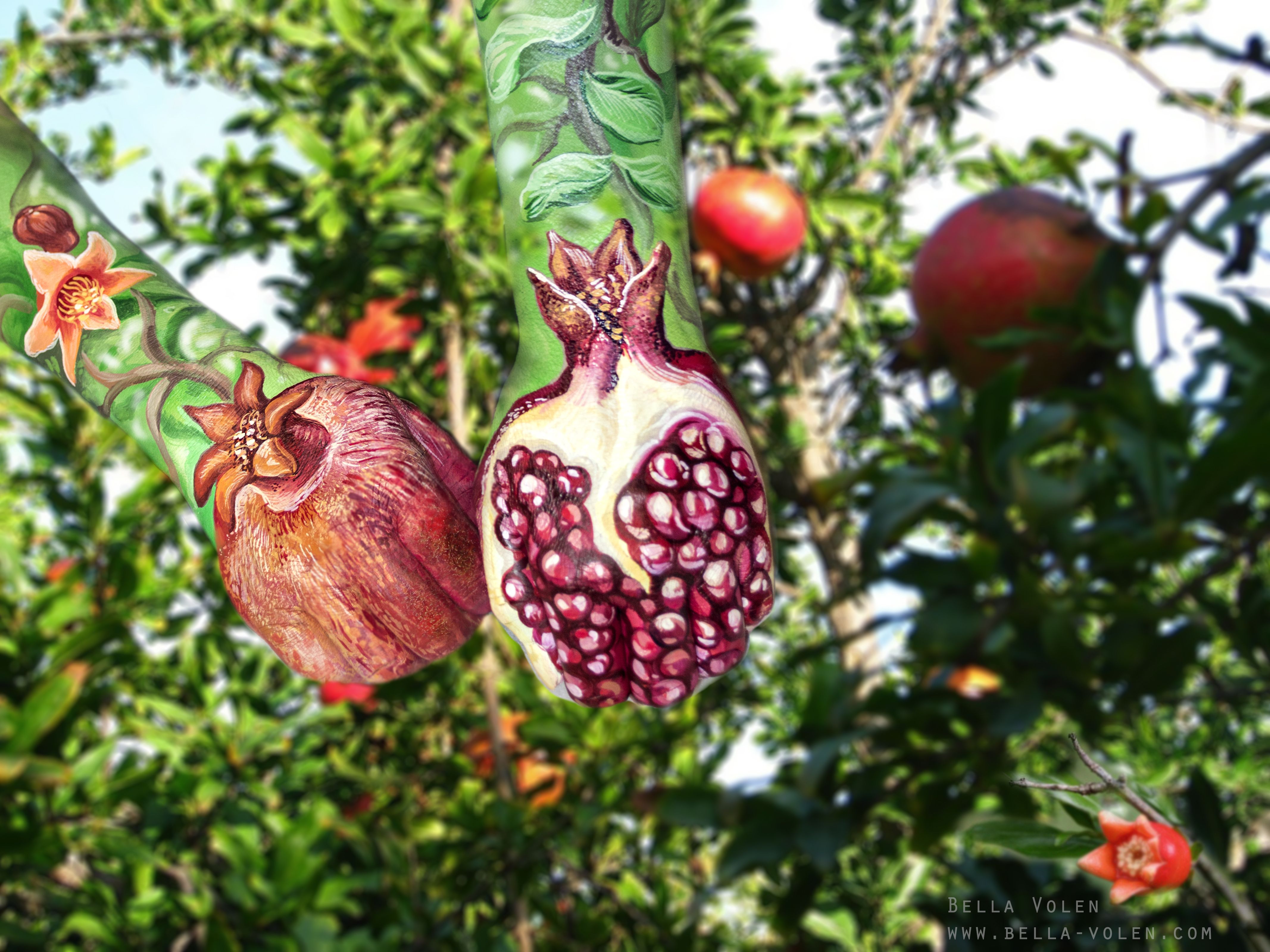 Original art THE FORBIDDEN FRUIT bodypainting Steemit