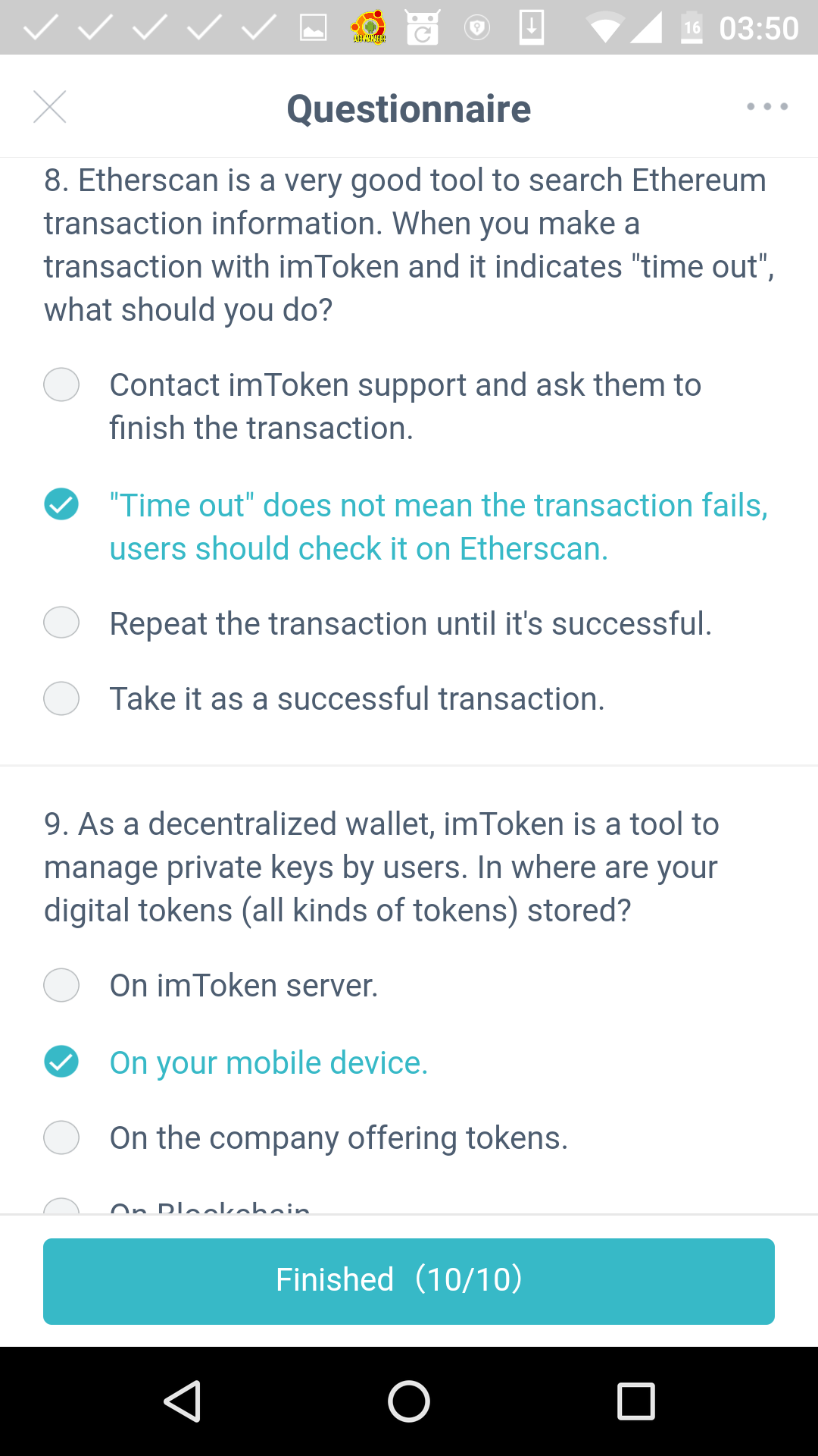 8. "Time out" does not mean the transaction fails, users should check it on Etherscan. 9. On your mobile device.