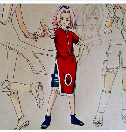 How to Draw Sakura Haruno Naruto