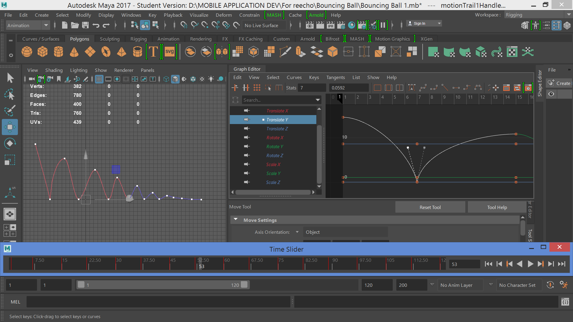 Animating a bouncing ball in Maya 2017 — Steemit