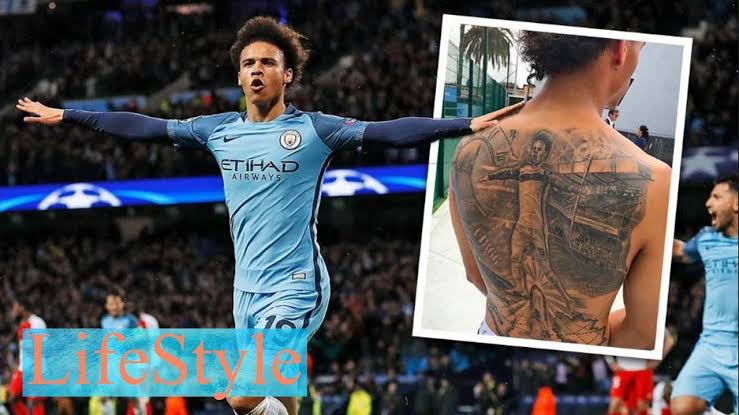 Leroy sane rücken tattoo Leroy Sane Manchester City winger's terrible
