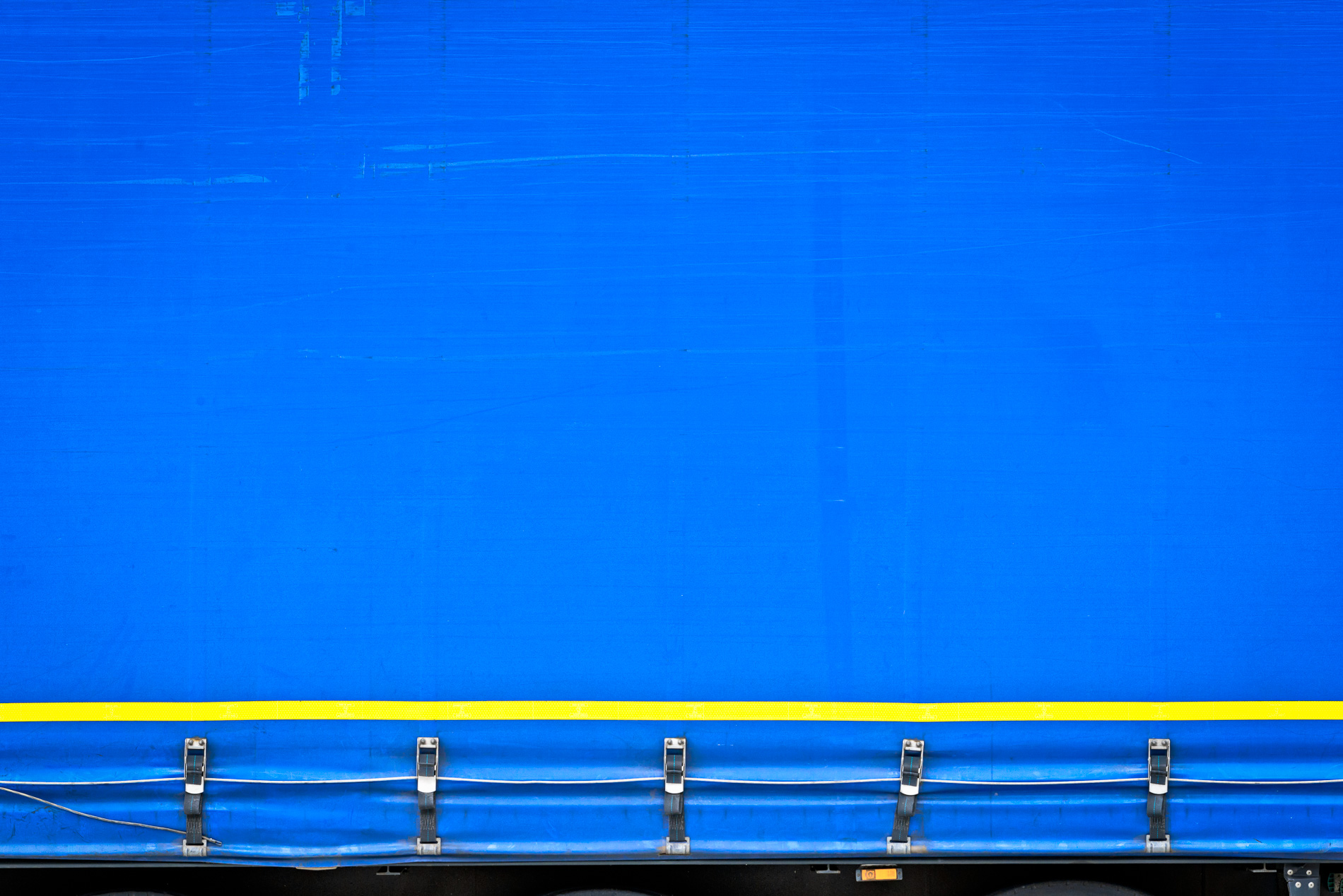 Blue truck tarpaulin