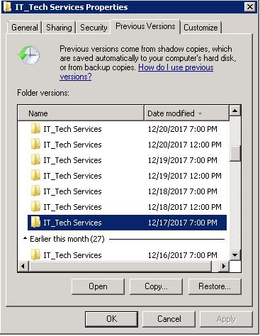 Service for Creating Shadow Copies could be named as -  web services