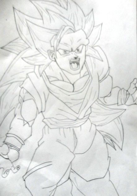 Drawing of Goku Super Saiyan 3 — Steemit