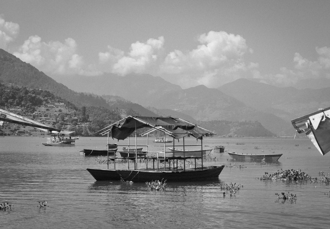 127.Boat on Fewa Lake, Pokhara, Nepal..jpg