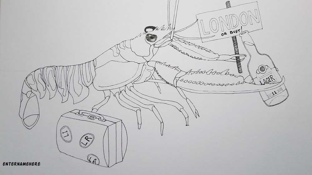 enternamehere-alphabetartchallenge-day12-langoustine-luggage-lager-2.jpg