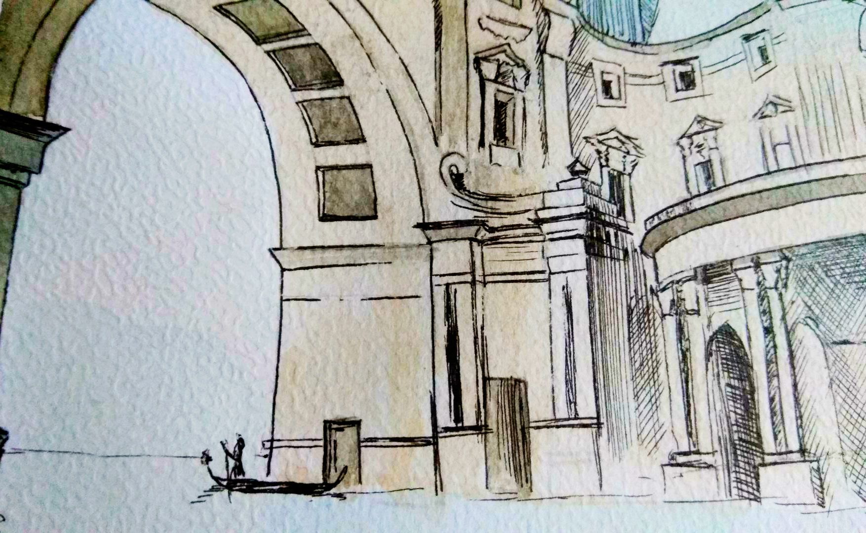 baroque architecture sketch
