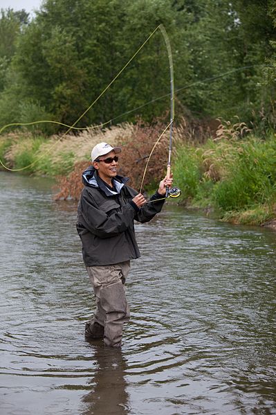 President_Barack_Obama_casts_his_line_while_fishing_for_trout_on_the_East_Gallatin_River_near_Belgrade,_Mont.,_on_Aug._14,_2009.jpg