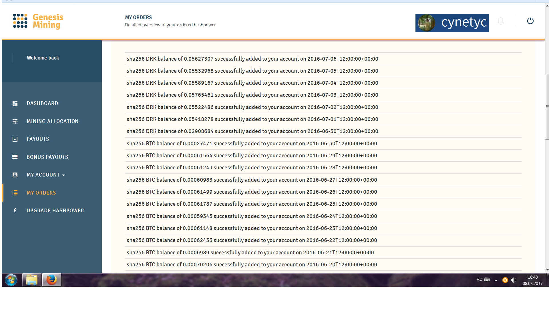 mining hash calculator online