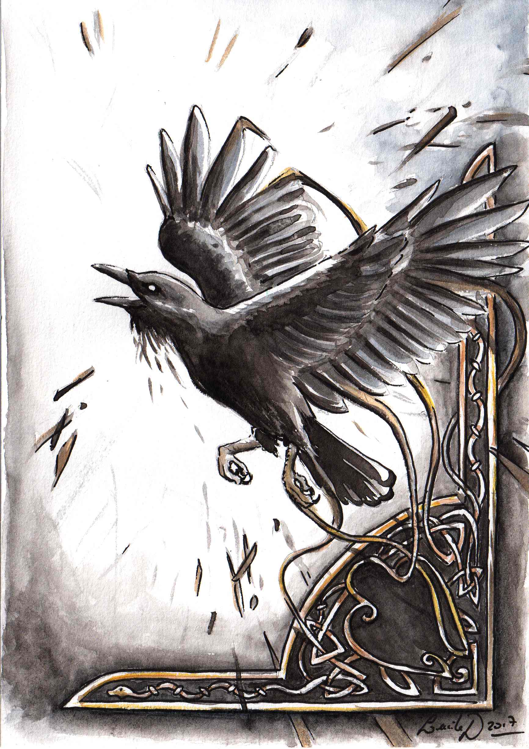 [Watercolor / Aquarelle] The Raven / Le Corbeau - Les Illus' d'Oreille ...