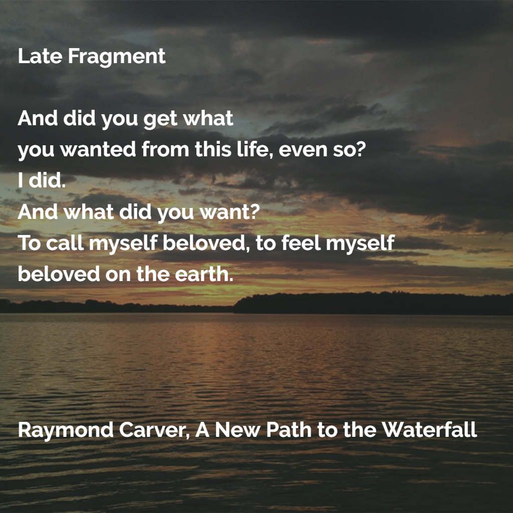 Raymond Carver Late Fragment — Steemit