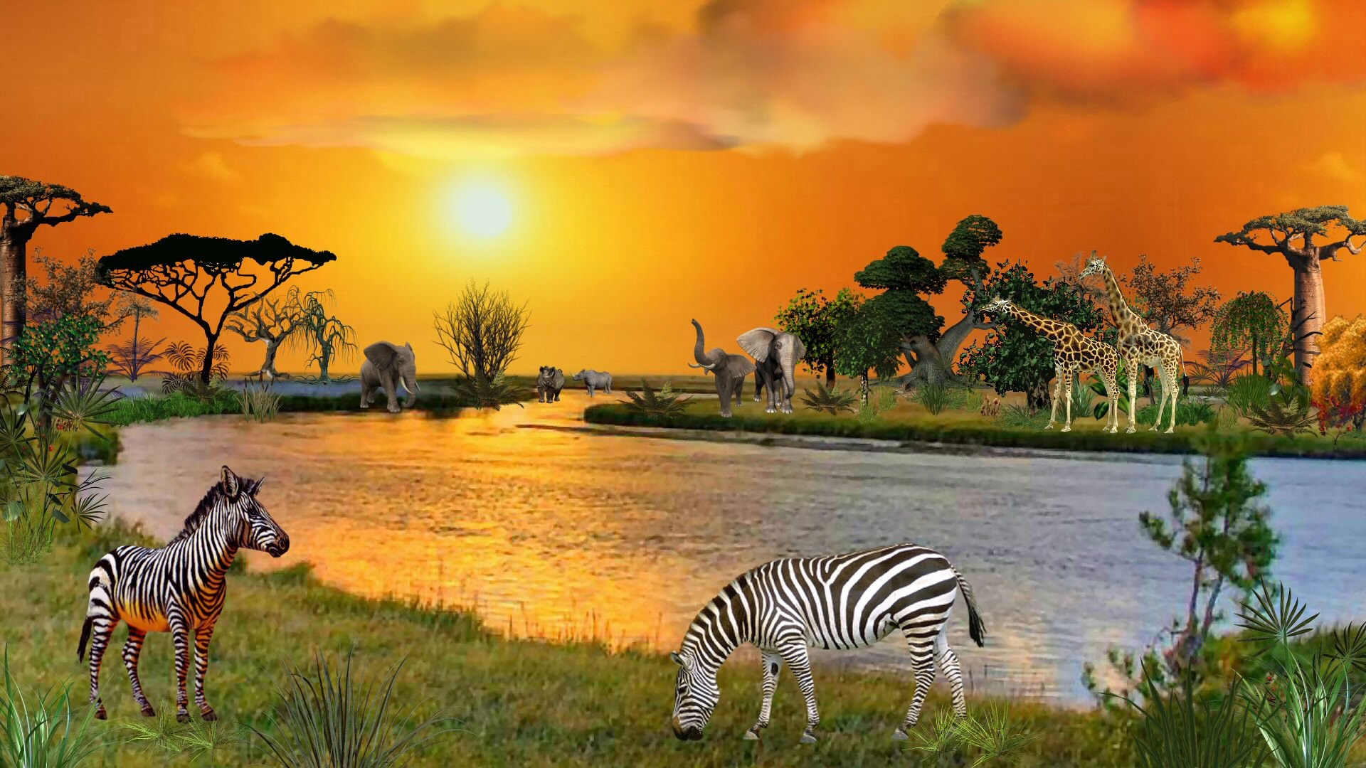 sunsets-river-african-animals-zebra-rivers-elephants-sunset-giraffes-nature-africa-hd-iphone-wallpaper.jpg