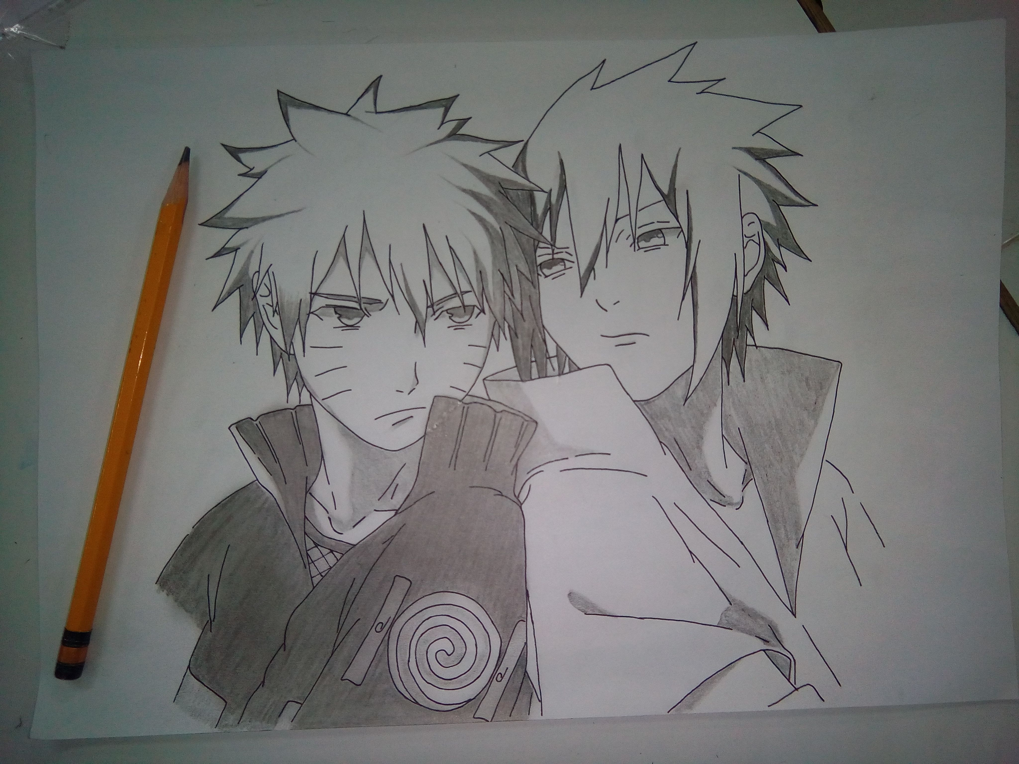 Naruto and Sasuke  Anime Character Drawing Challenge! — Steemit