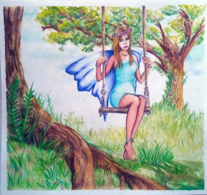 forest fairy drawing