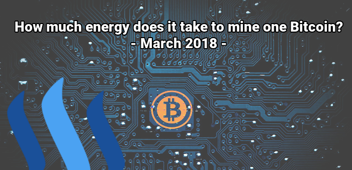 How Much Energy Does It Take To Mine One Bitcoin March 2018 Steemit - 