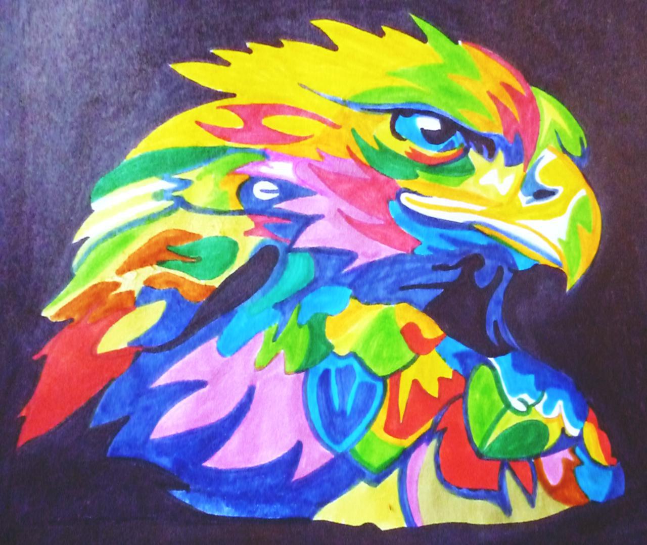 Águila colorida - arte — Steemit