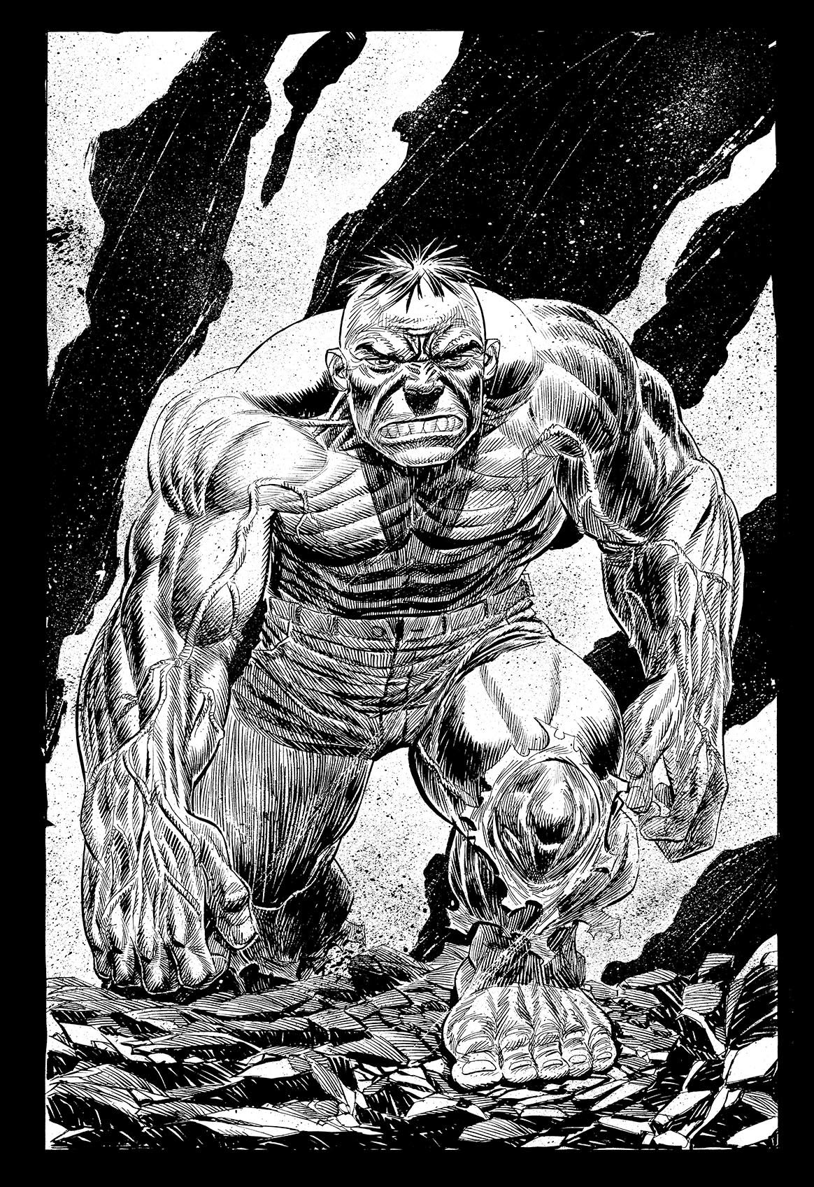 Hulk-pen and ink