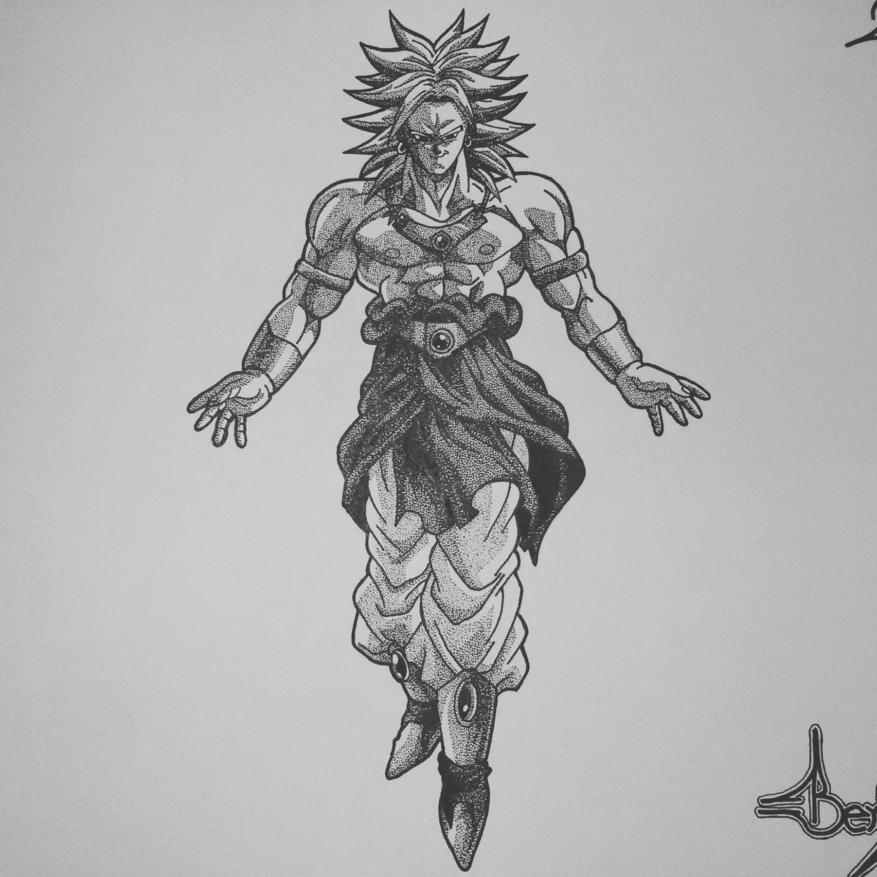 kid broly drawing