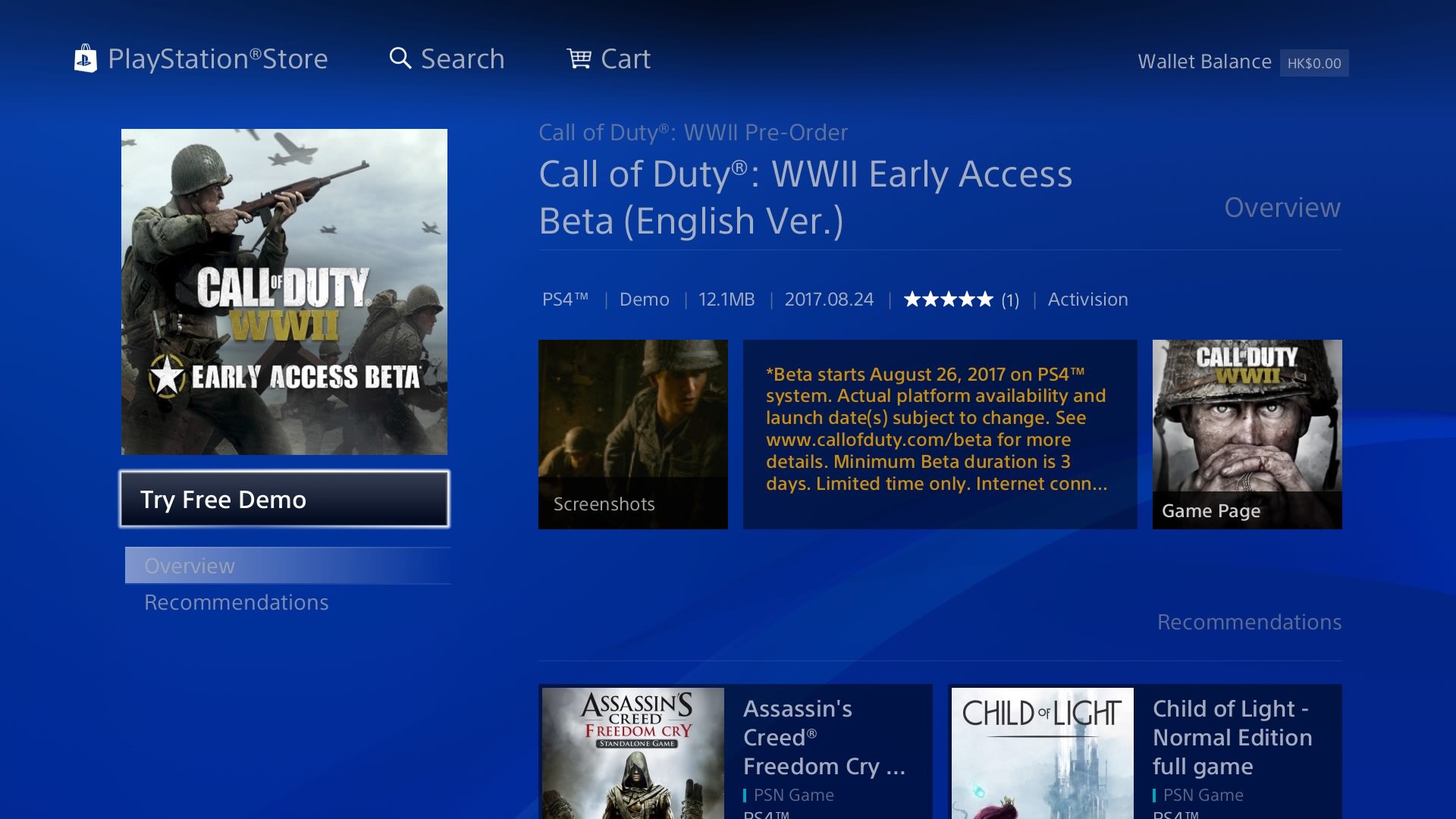 CoD WW2 Beta PS Plus Not Required, Beta Level Cap Is 20