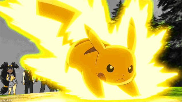 pikachu electricity gif
