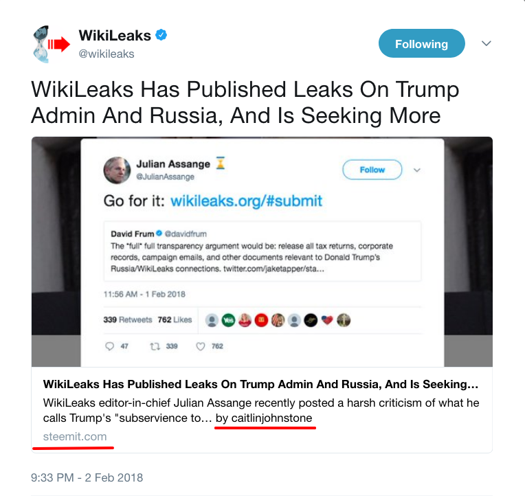 WikiLeaks on Twitter WikiLeaks Has Published Leaks On Trump Admin And Russia And Is Seeking More https t.co jvgflbGwGb (1).png