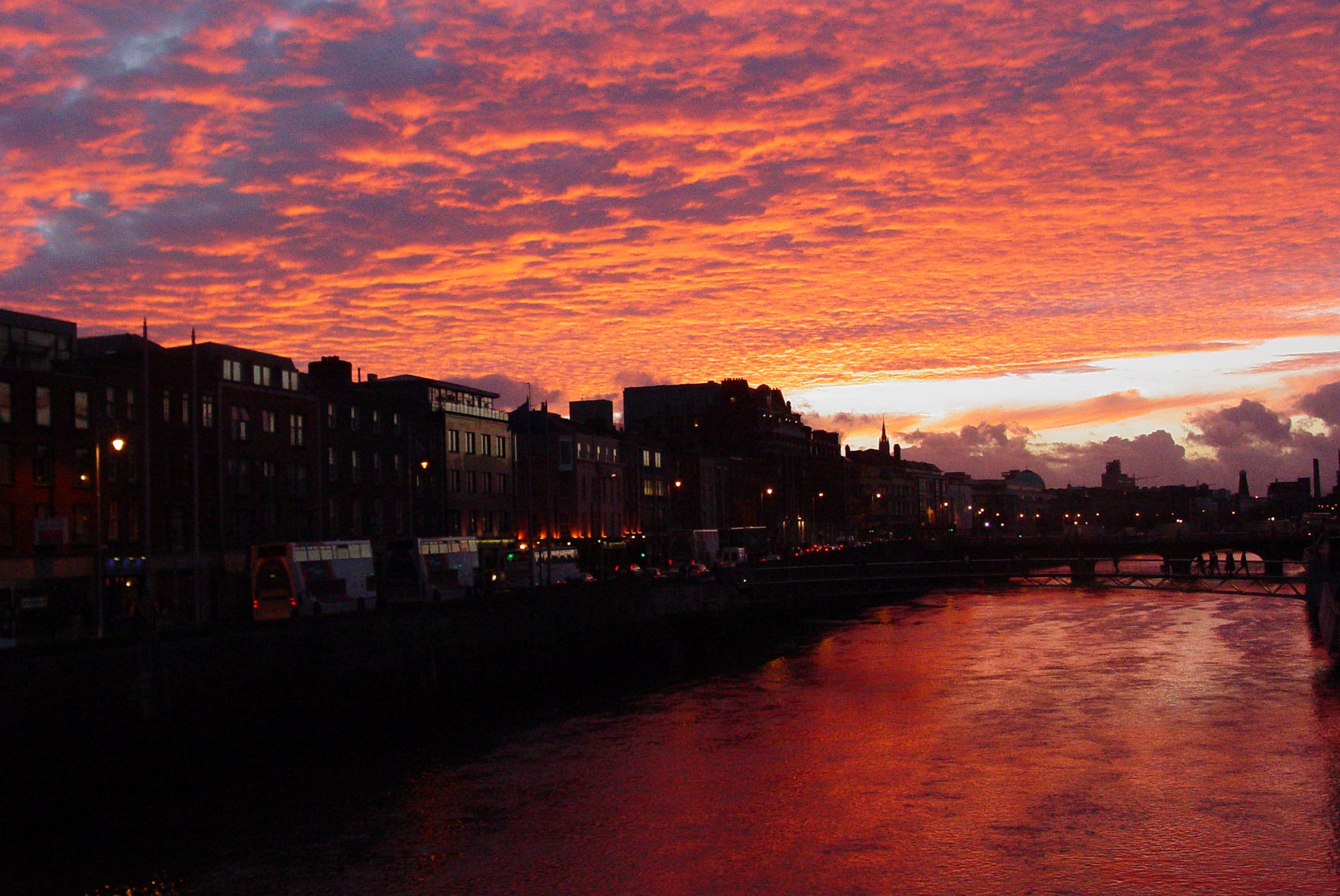 Sunset over the River Liffey.JPG