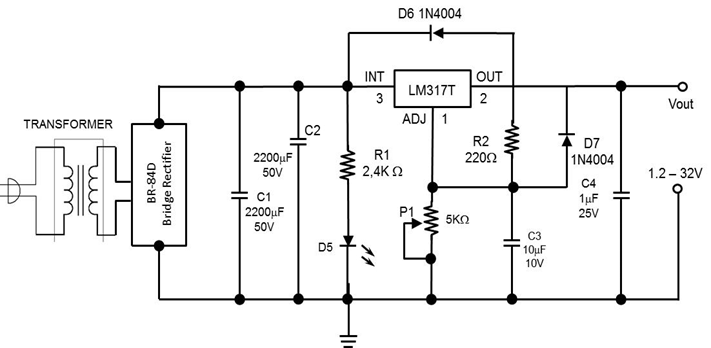 Design of a Power Supply DC Variable from 1.2 to 32 volts — Steemit