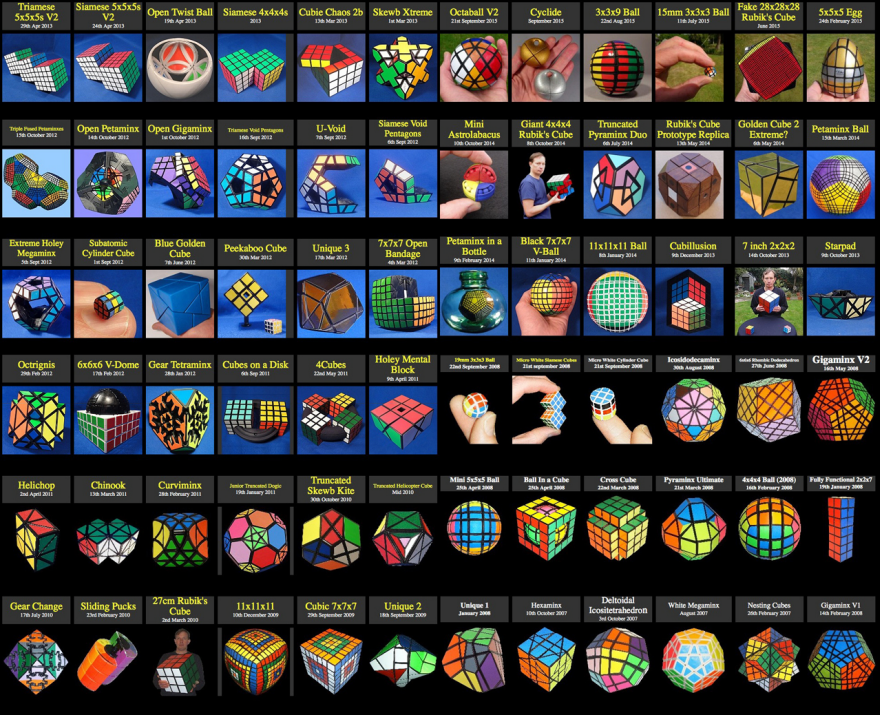 different kinds of rubix cubes