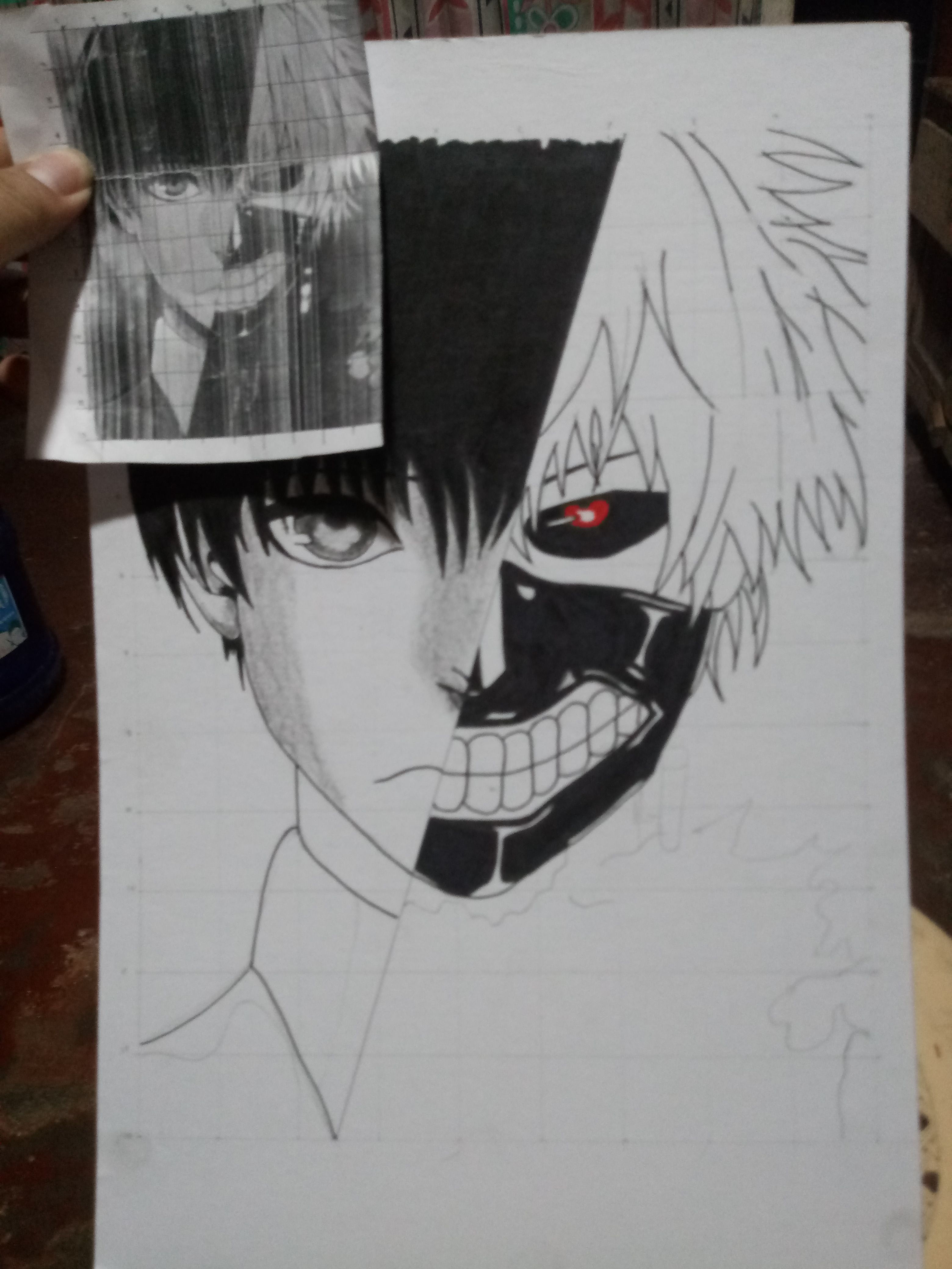 Tokyo Ghoul Kaneki Ken Anime Character Drawing Steemit