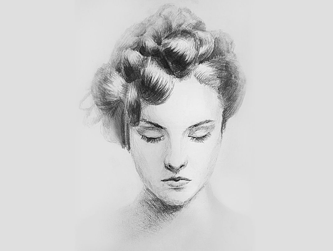 그림#6] 습작 - 눈감은 여자 — Steemit, image size:1071x807