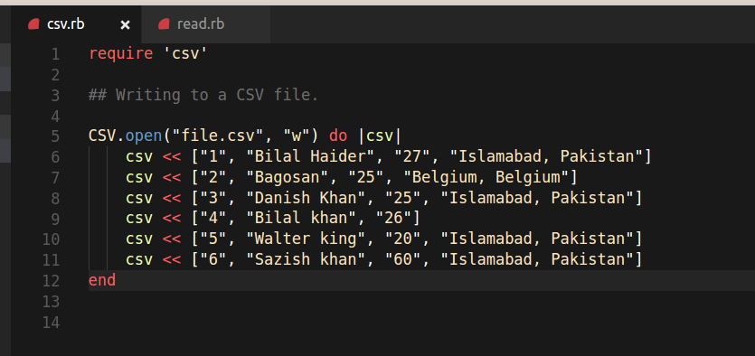 Ruby Programming Tutorial Lesson 42 Working With Csv Files In Ruby Steemit