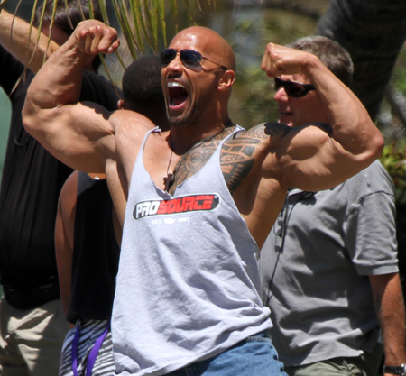 Dwayne Johnson on steroids and growth hormones Say it ain't so! Yes our potential future president Dwayne 'The Rock' Johnson has been using roids and HGH.jpg
