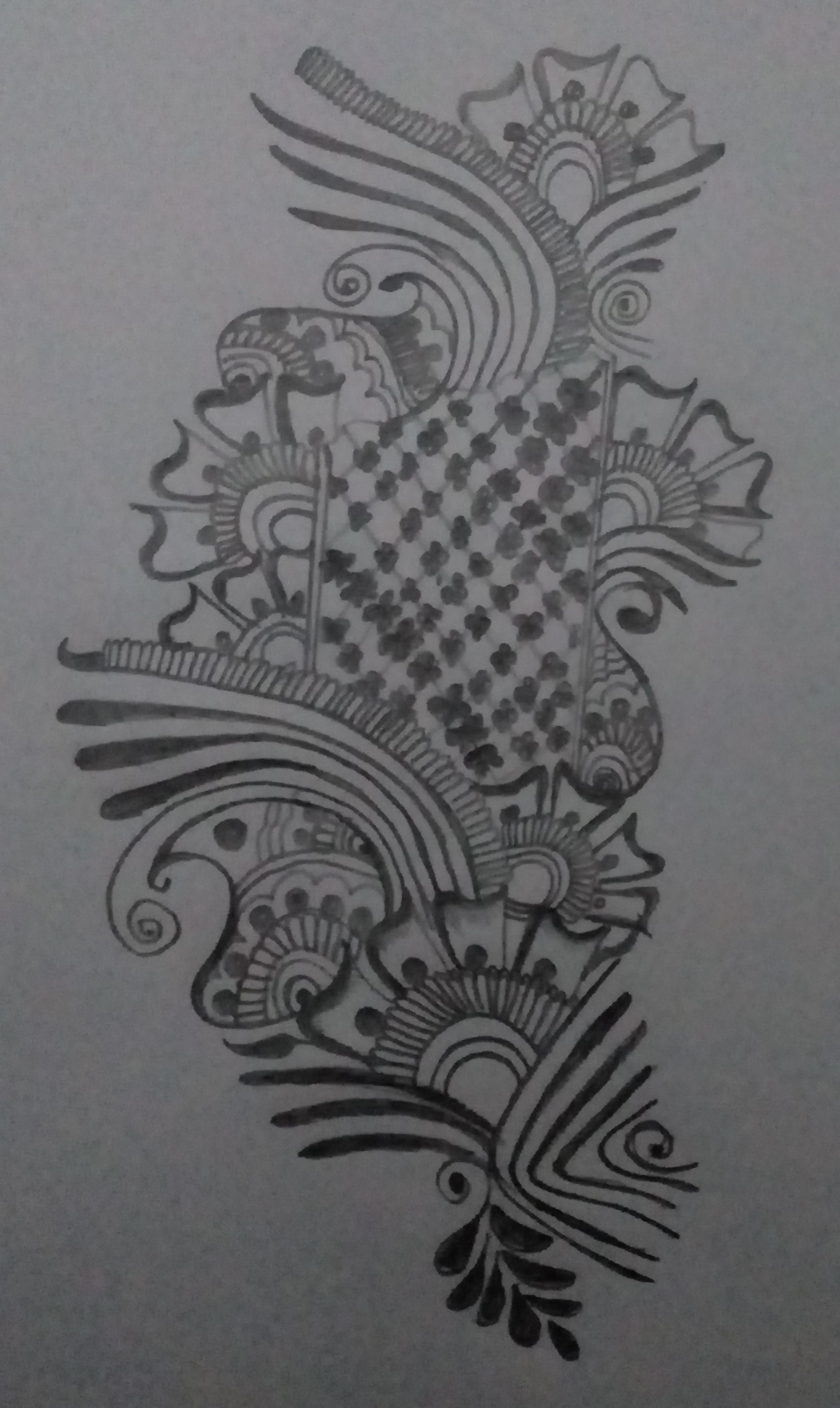 Pencil Sketch of Mehendi Design..... — Steemit