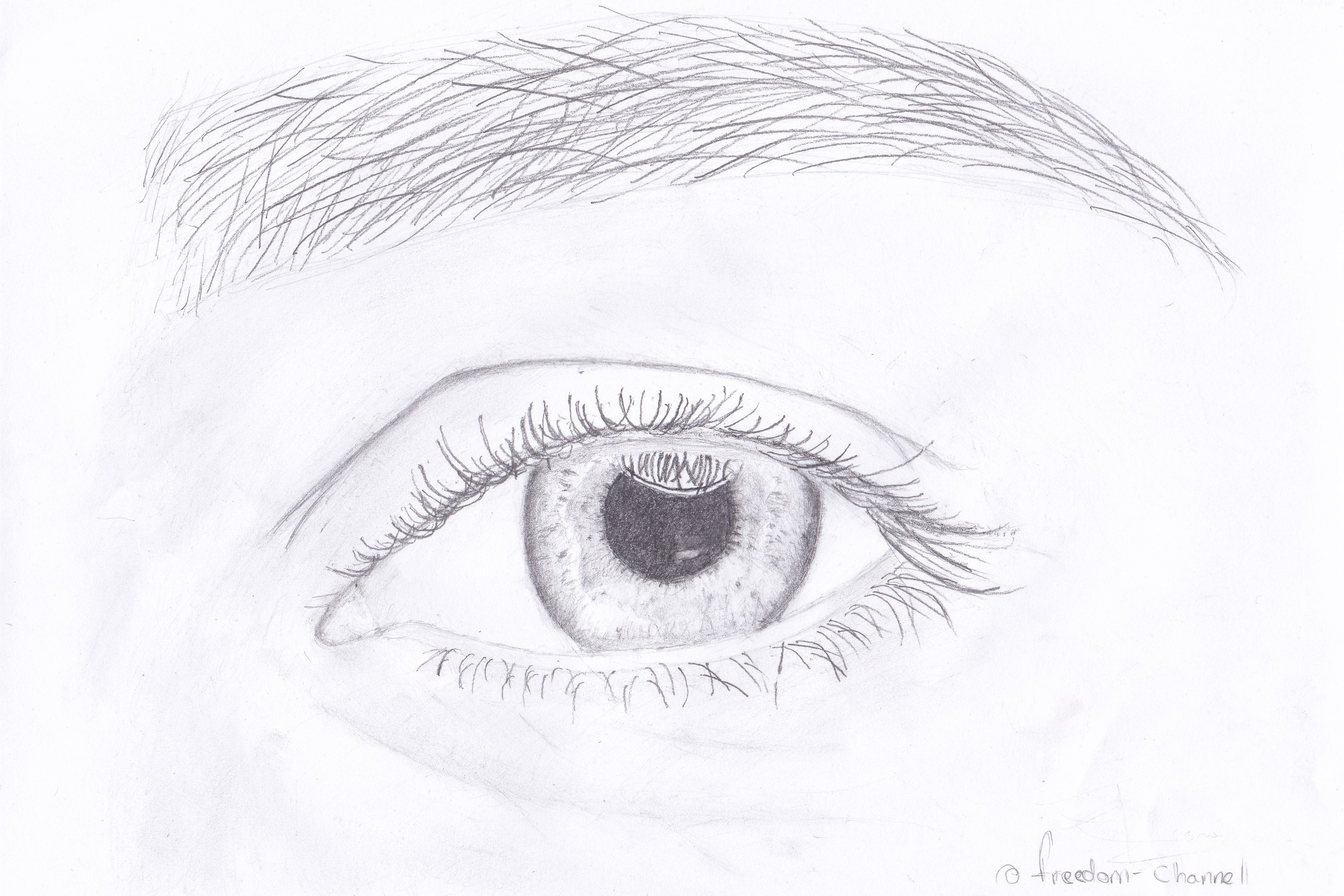 how to draw a realistic eye step by step