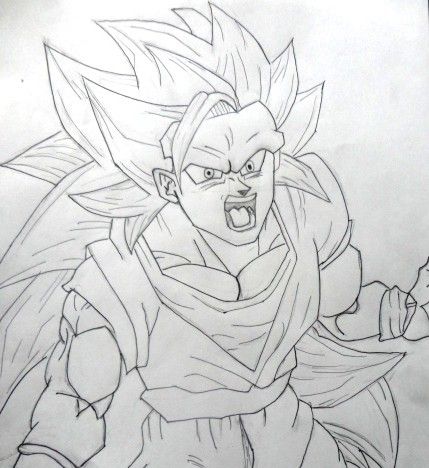 Dibujo de Goku Super Saiyan 3 — Steemit