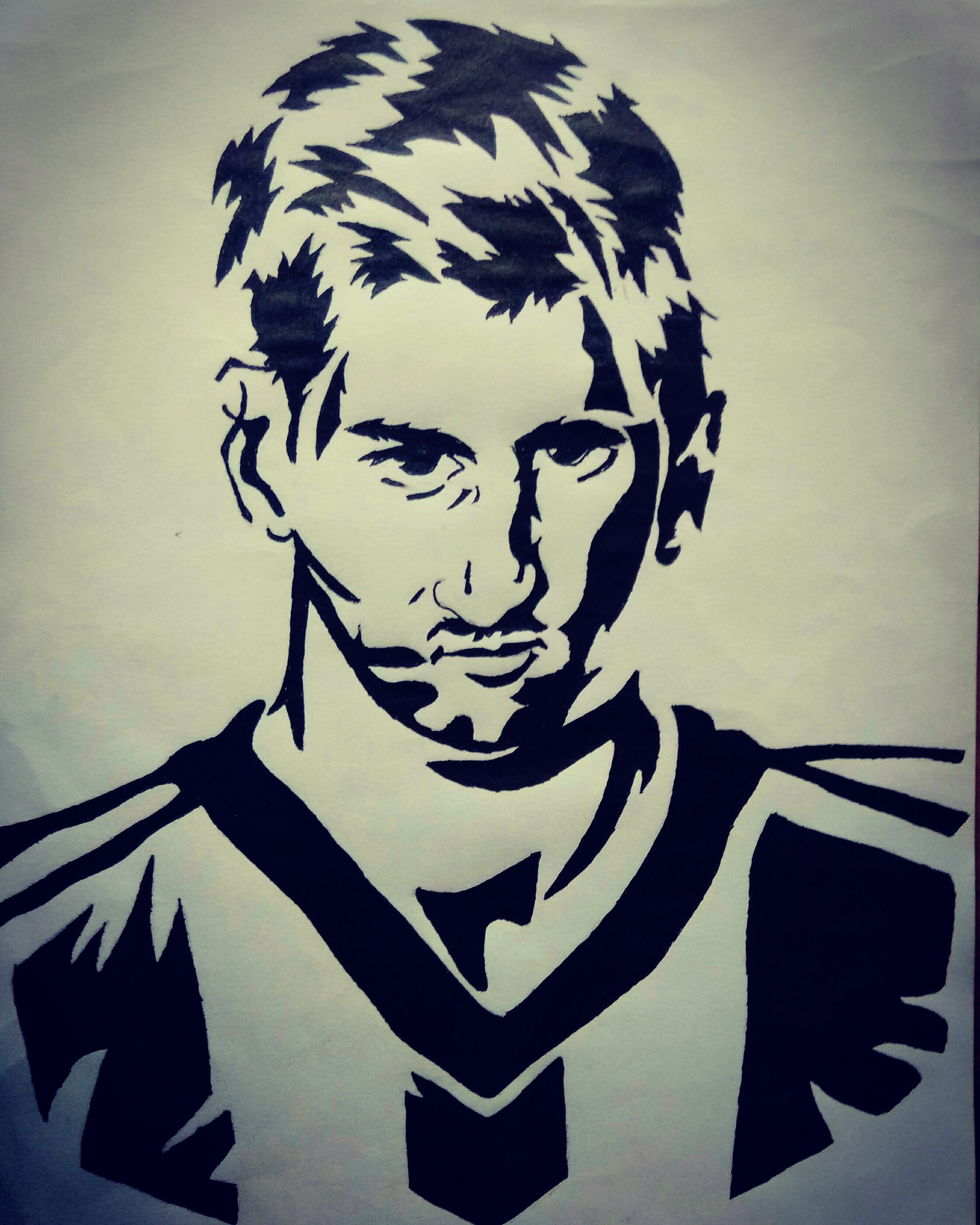 Lionel Messi | How To Draw Lionel Messi With A Beard | Stencil Art - YouTube