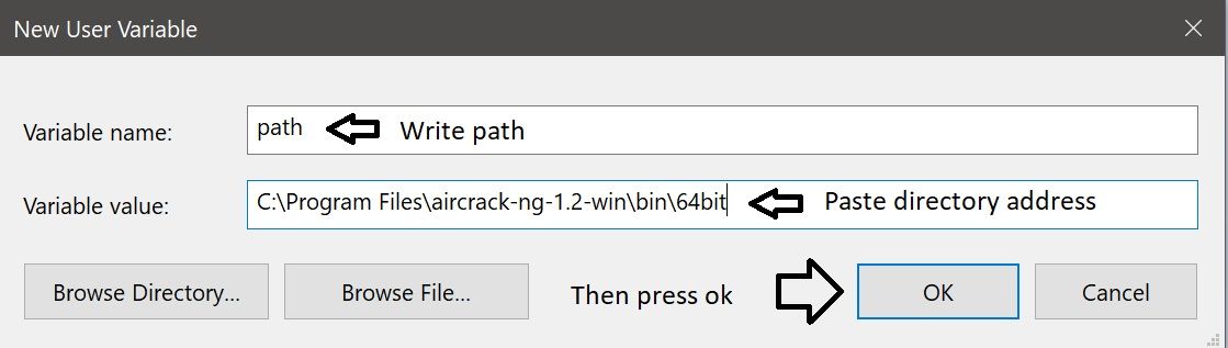 Set value variable. Aircrack ru.