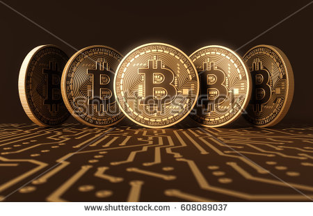 stock-photo-five-virtual-coins-bitcoins-on-printed-circuit-board-d-illustration-608089037.jpg