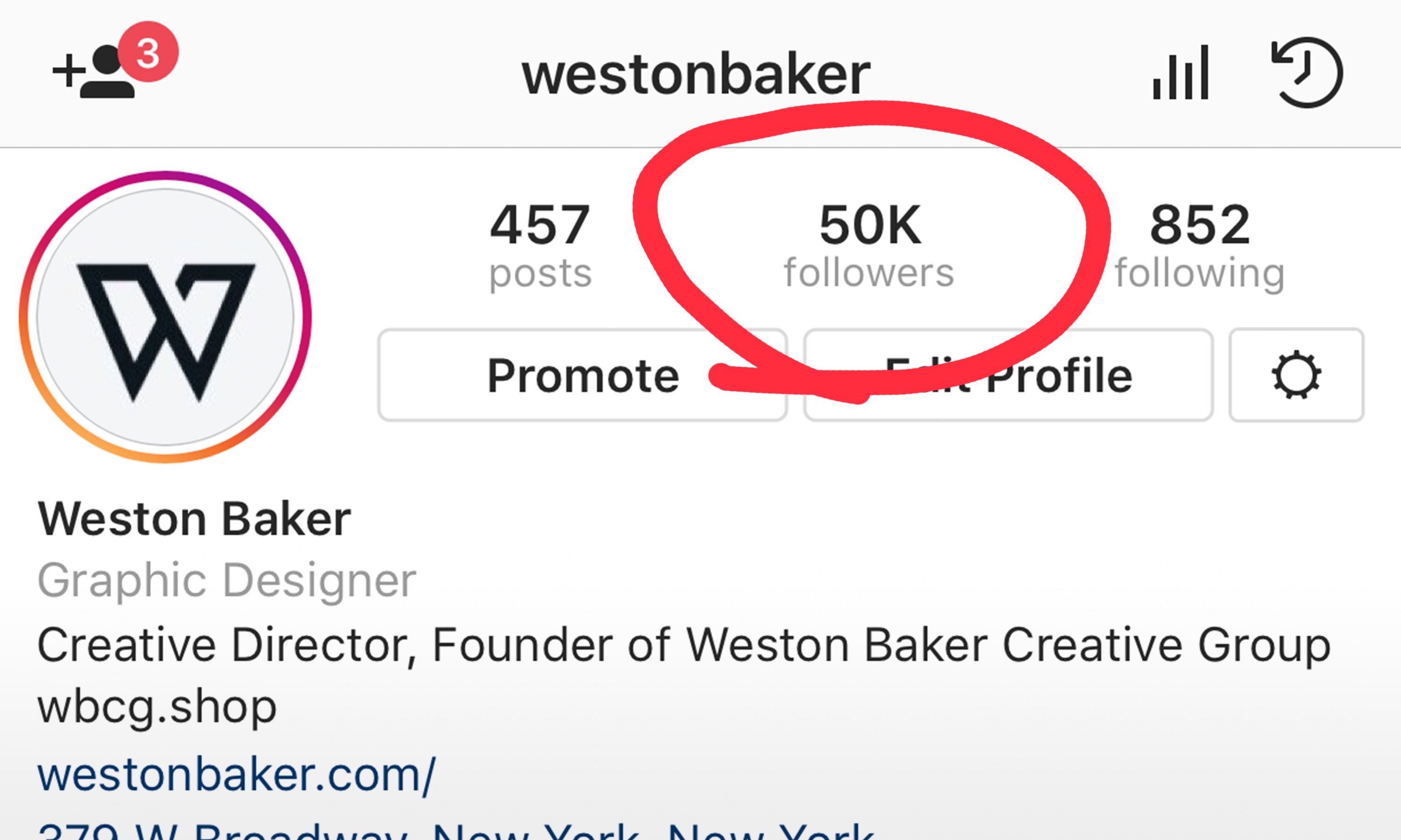 How much is an instagram account with 50k followers worth
