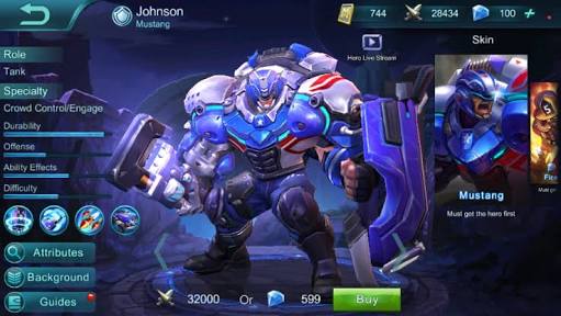 Wallpaper Mobile Legend Johnson