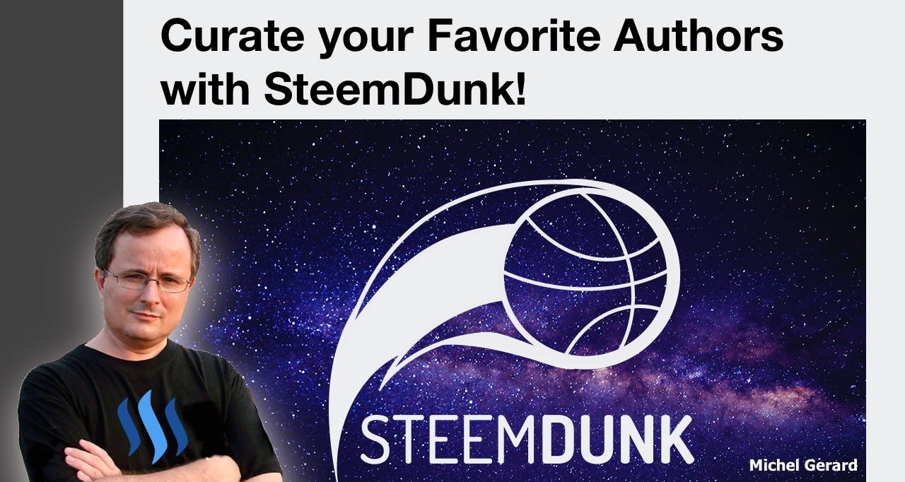 Curate your Favorite Authors with SteemDunk!