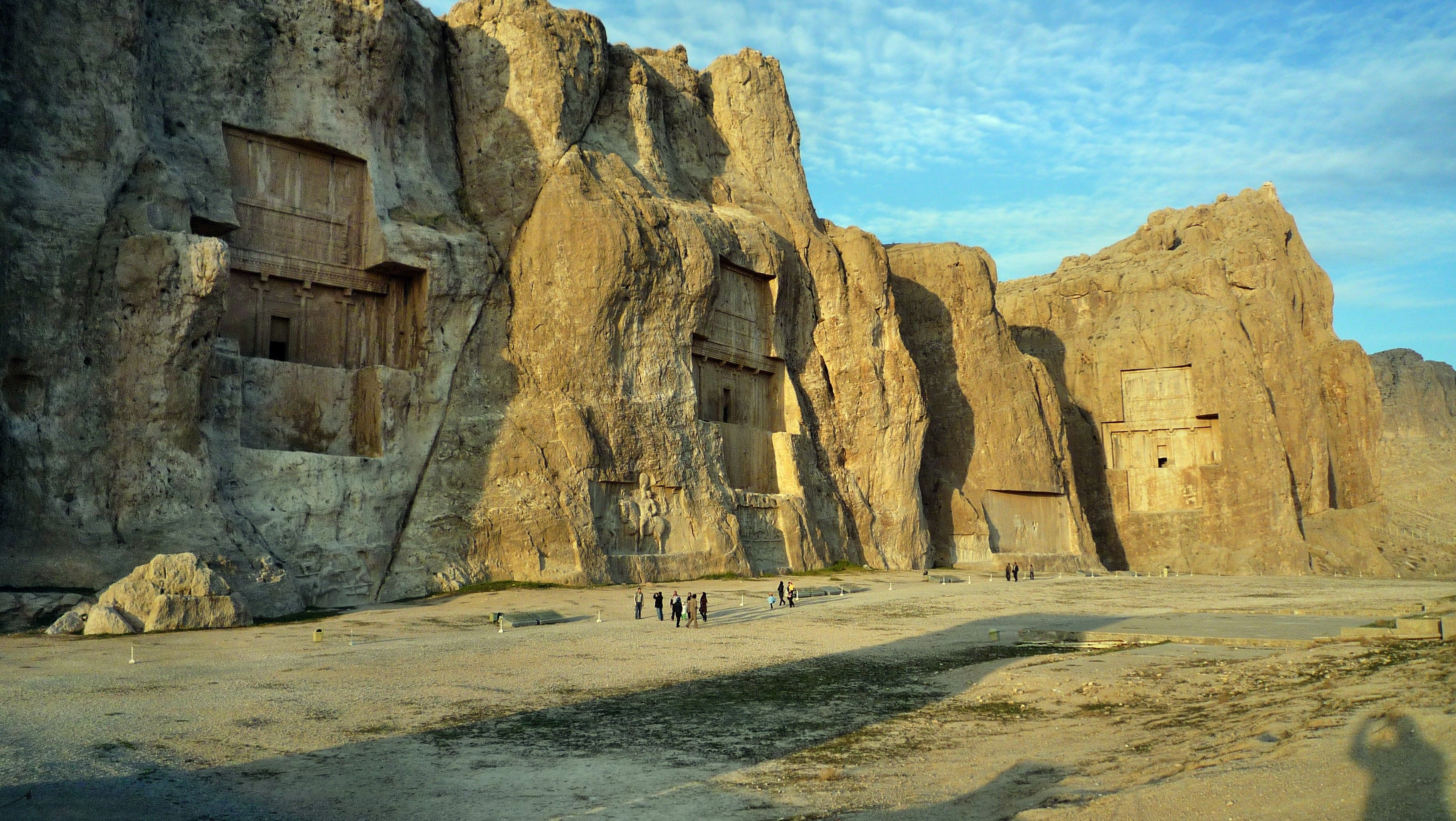 Iran 2009 January Shiraz Row of tombs near Persepolis.jpg