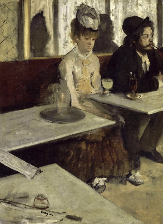 Edgar Degas, In a Caf+® LAbsinthe, between 1875 and 1876.jpg