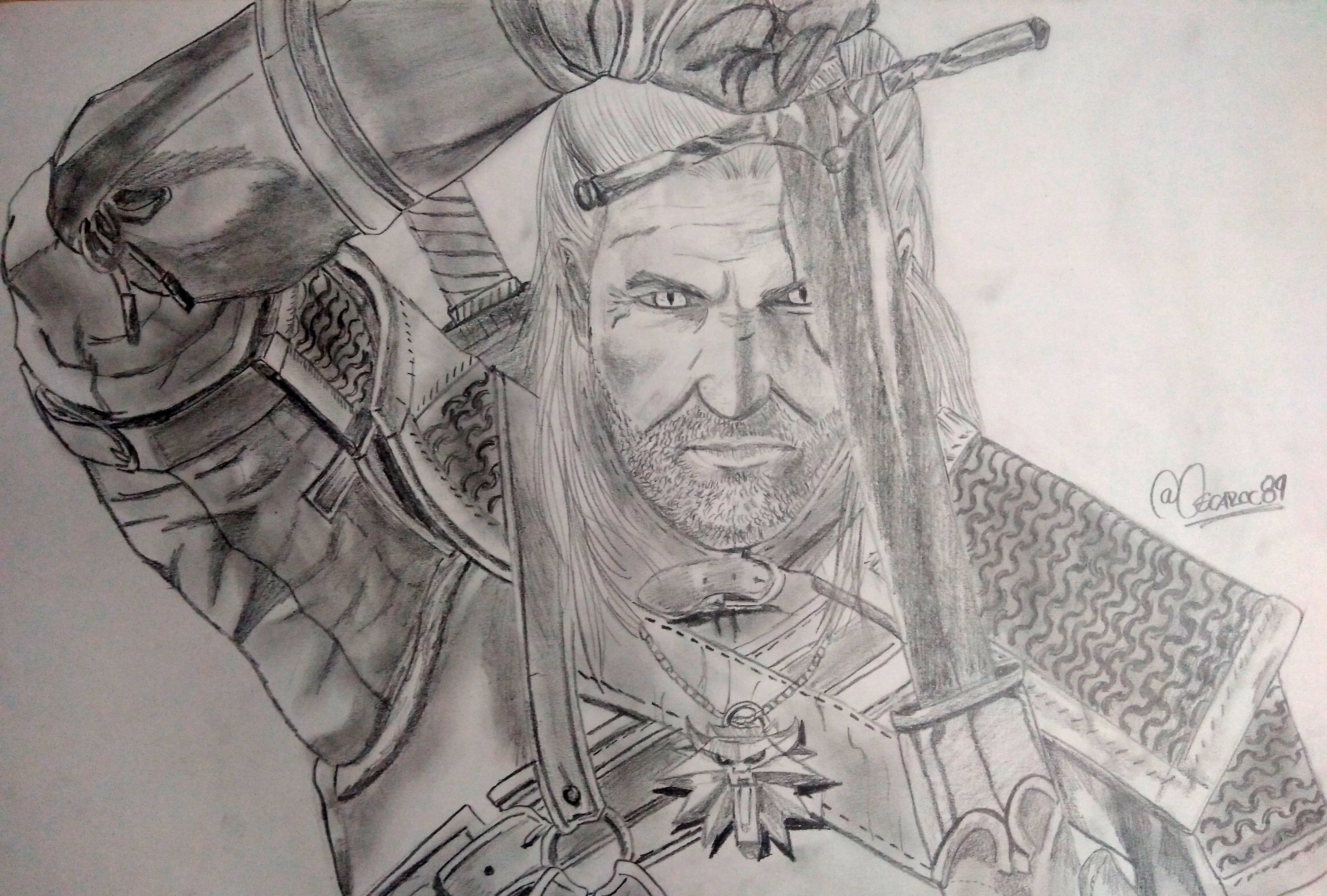 Geralt of Rivia Sketch The witcher 3 by JoukySalieri on Newgrounds