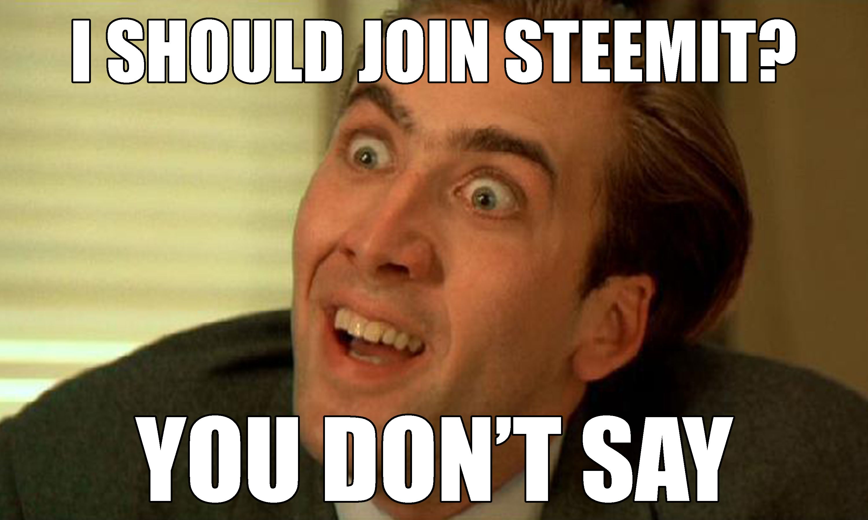 BREAKING NEWS Nicolas Cage May Join Steemit Steemit