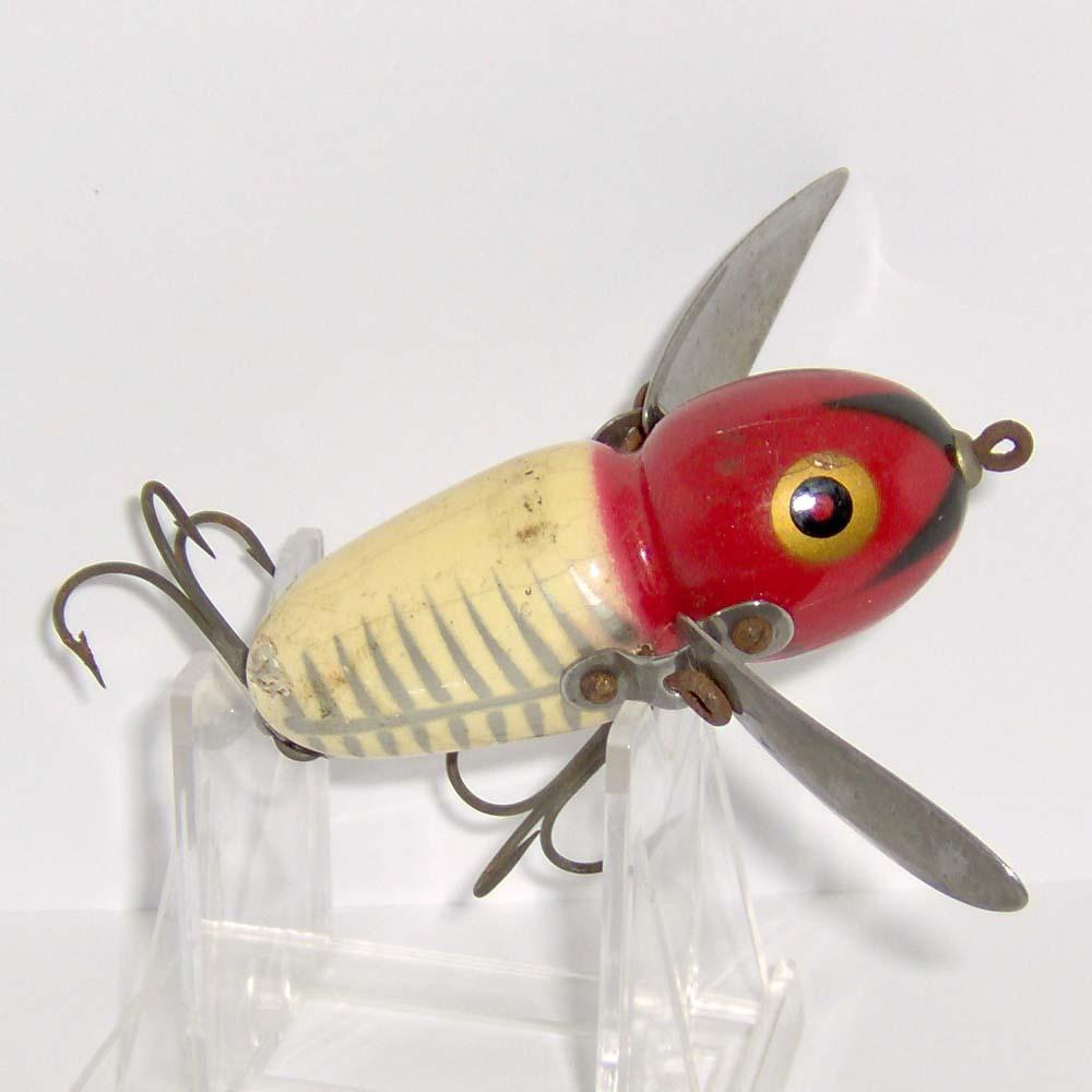 VINTAGE HEDDON CRAZY CRAWLER WOOD LURE in RED & WHITE SHORE MINNOW -  L@@K! — Steemit