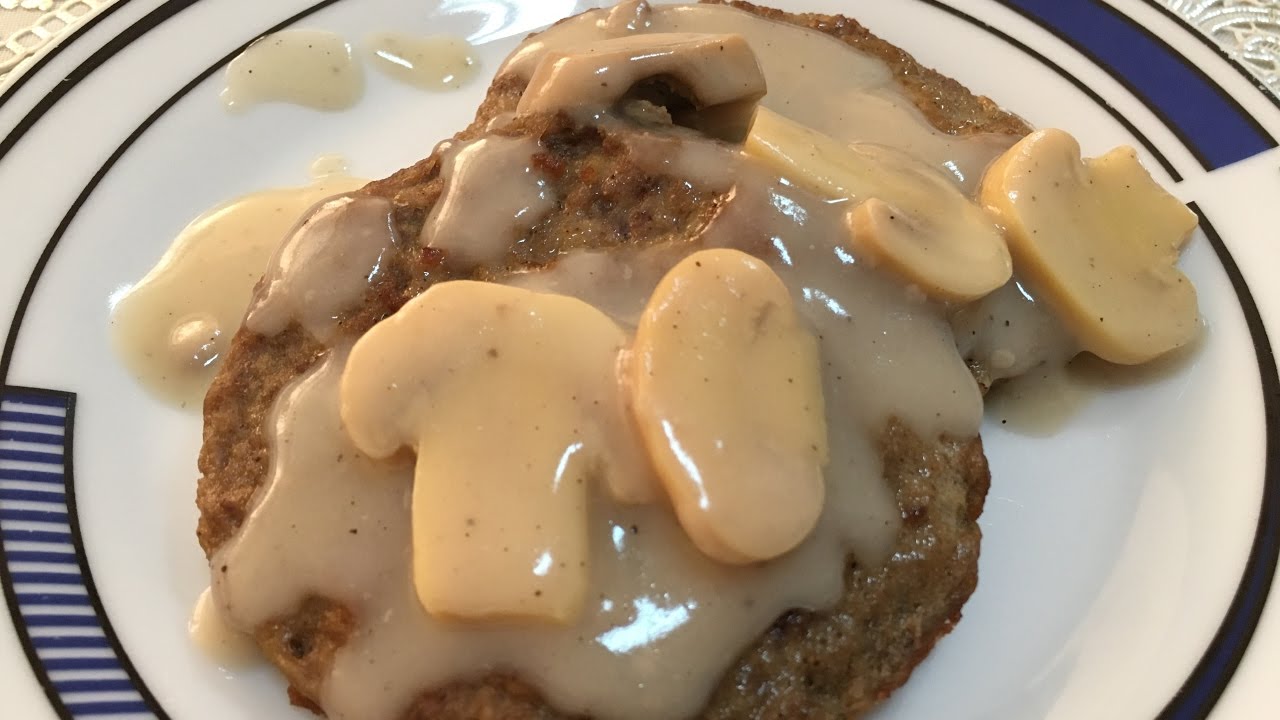 how-to-make-burger-steak-with-mushroom-sauce-burger-poster