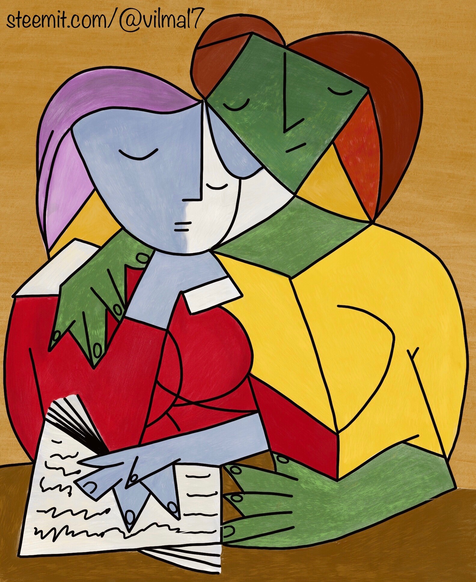 Pablo Picasso Two Reading Girls Ipad Pro Version — Steemkr